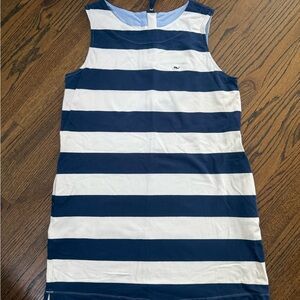 Vineyard Vines Striped Dress in Navy and White